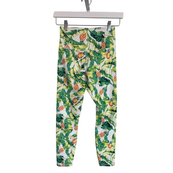 Wildfox Palm & Pineapple Print Leggings Soft Stretchy With Wide Band - Picture 8 of 8